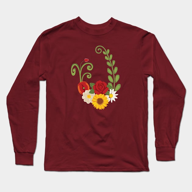 Flower Long Sleeve T-Shirt by Flowerart1232